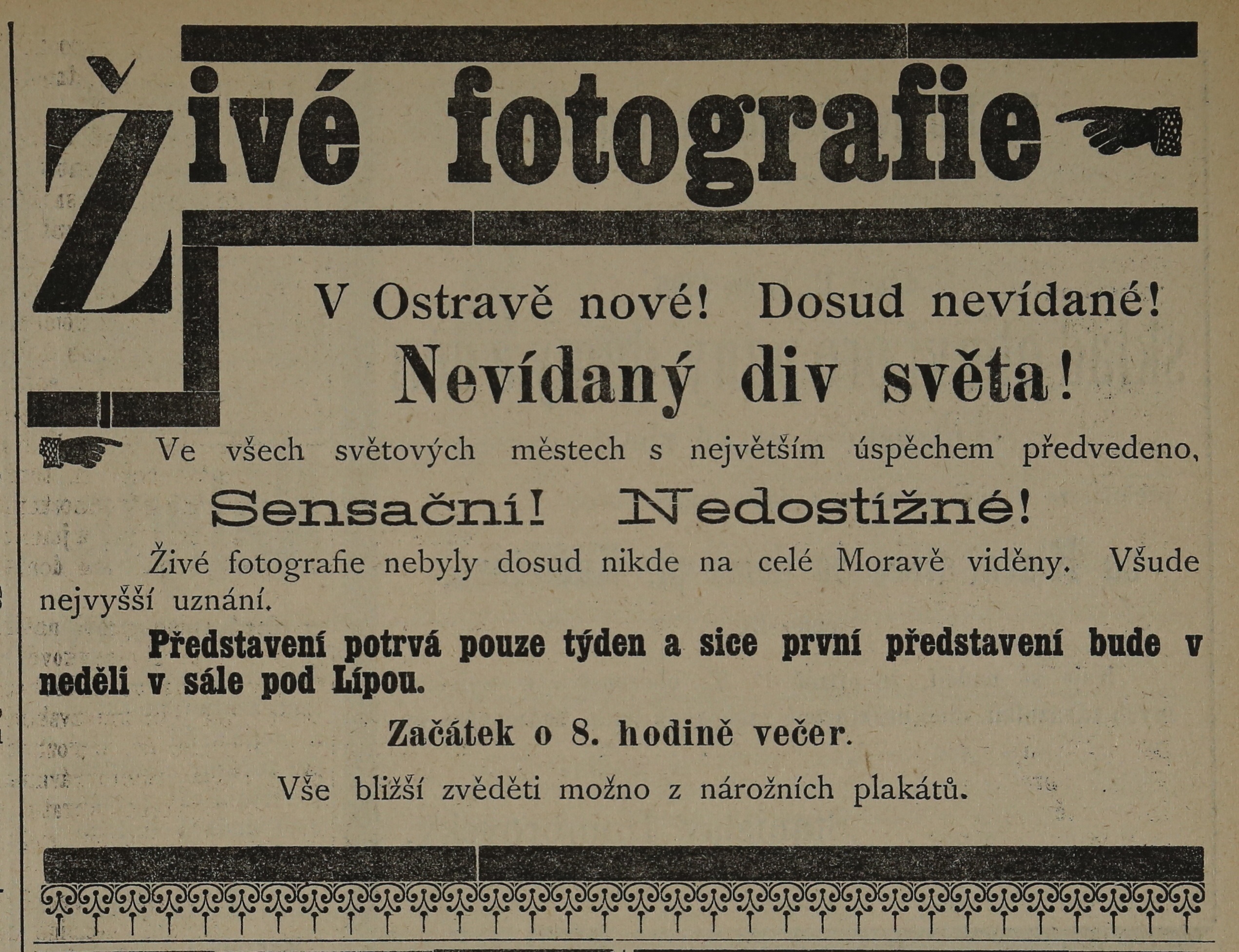 Z historie ostravských biografů. Autor: AMO